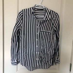 Zara Basics Striped Button up in XS